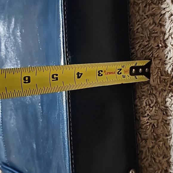 Patricia Nash Vintage Leather Rosedale Tote Caribbean Blue Purse - Picture 5 of 13